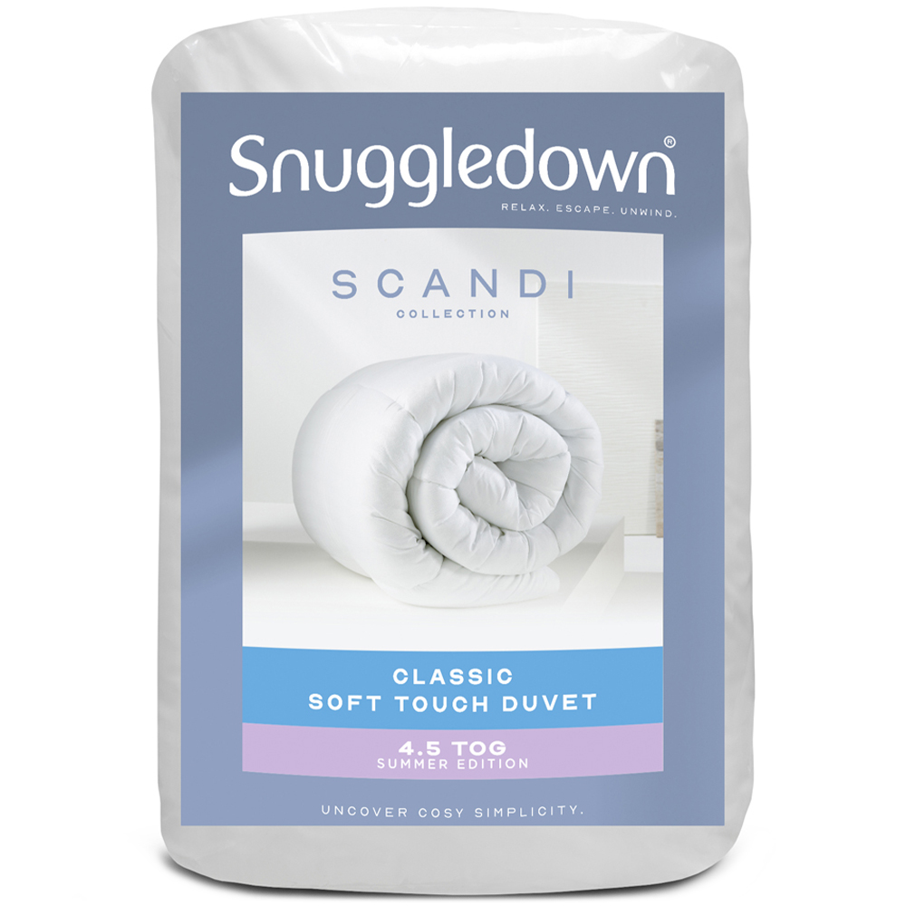 Snuggledown Single White Scandinavian Hollowfibre Duvet 4.5 Tog Image 1
