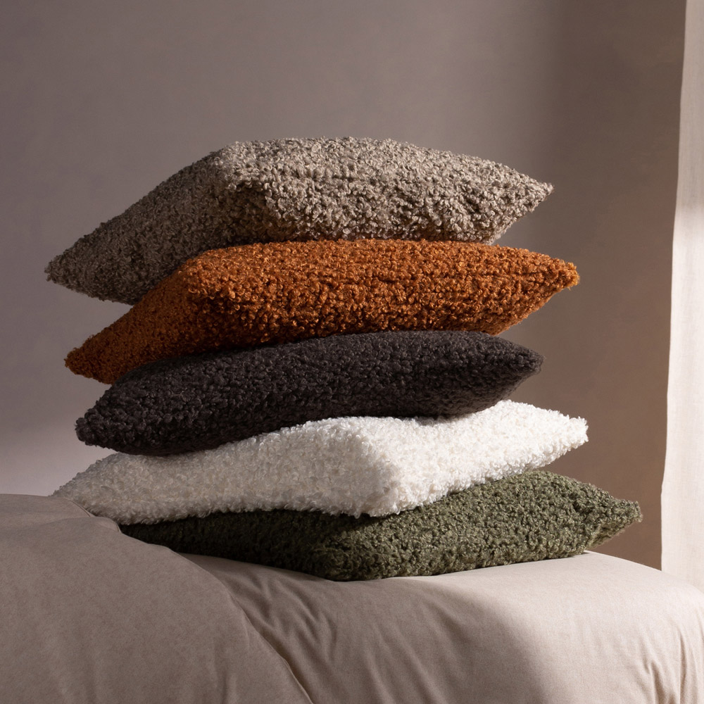 Yard Cabu Chocolate Chunky Boucle Cushion 55 x 55cm Image 5