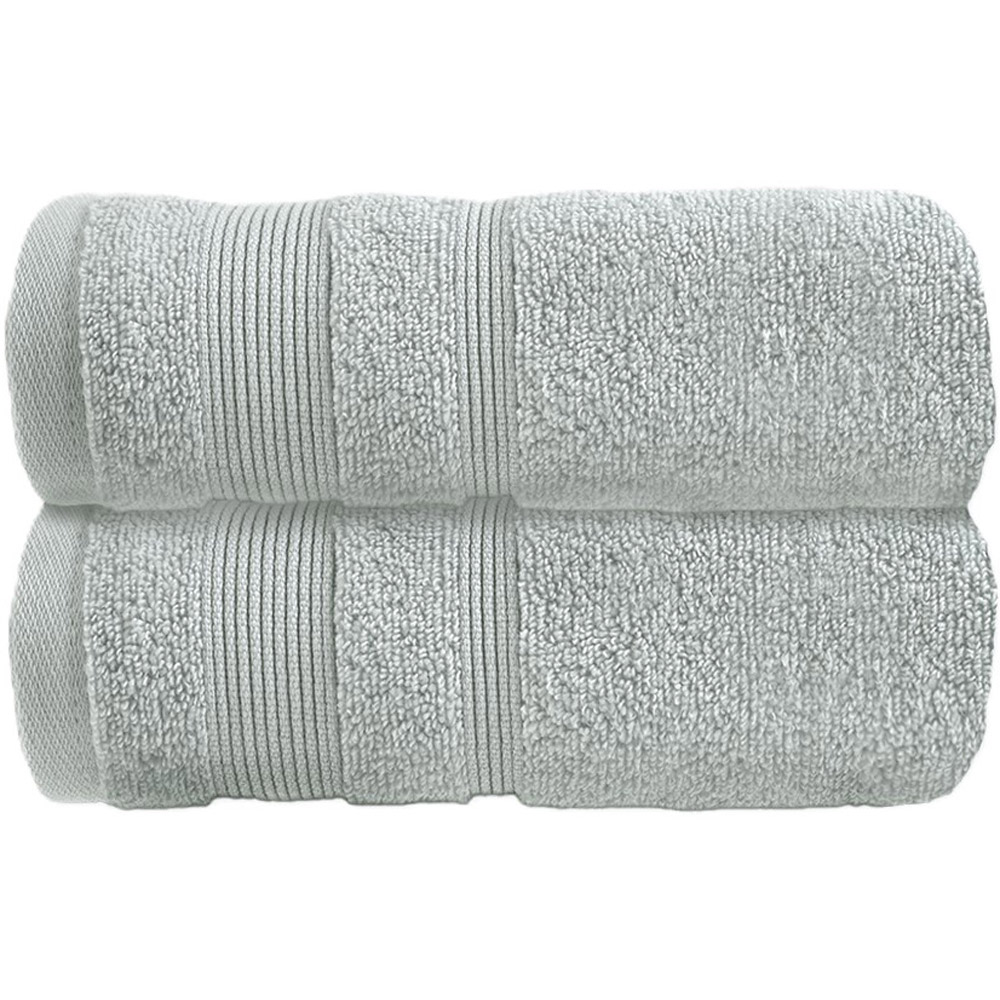 Allure Bath Fashions Luxury Zero Twist Egyptian Cotton Dove Grey Hand Towel 2 Pack Image 1