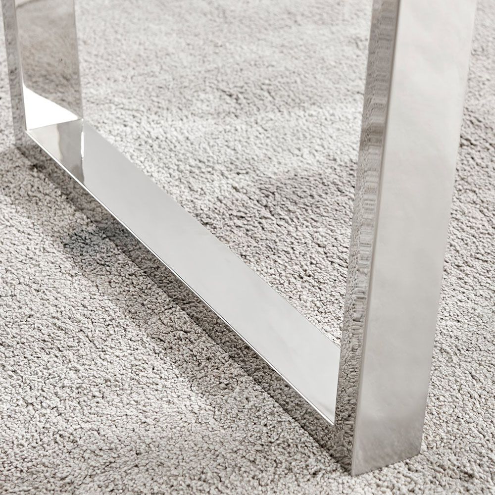 Furniturebox Solo Cesano 6 Seater Dining Set White Marble Effect and Cream Image 7