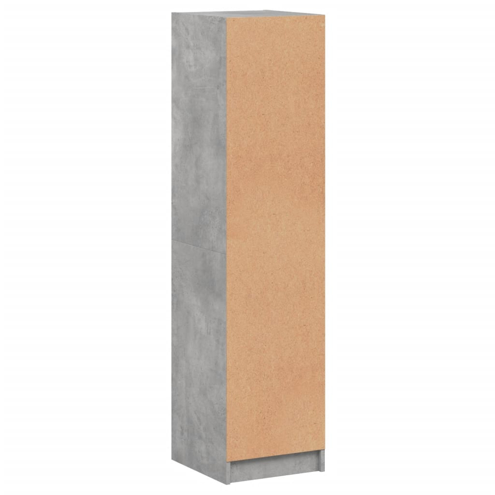 vidaXL 2 Glass Door Concrete Grey Highboard Image 8