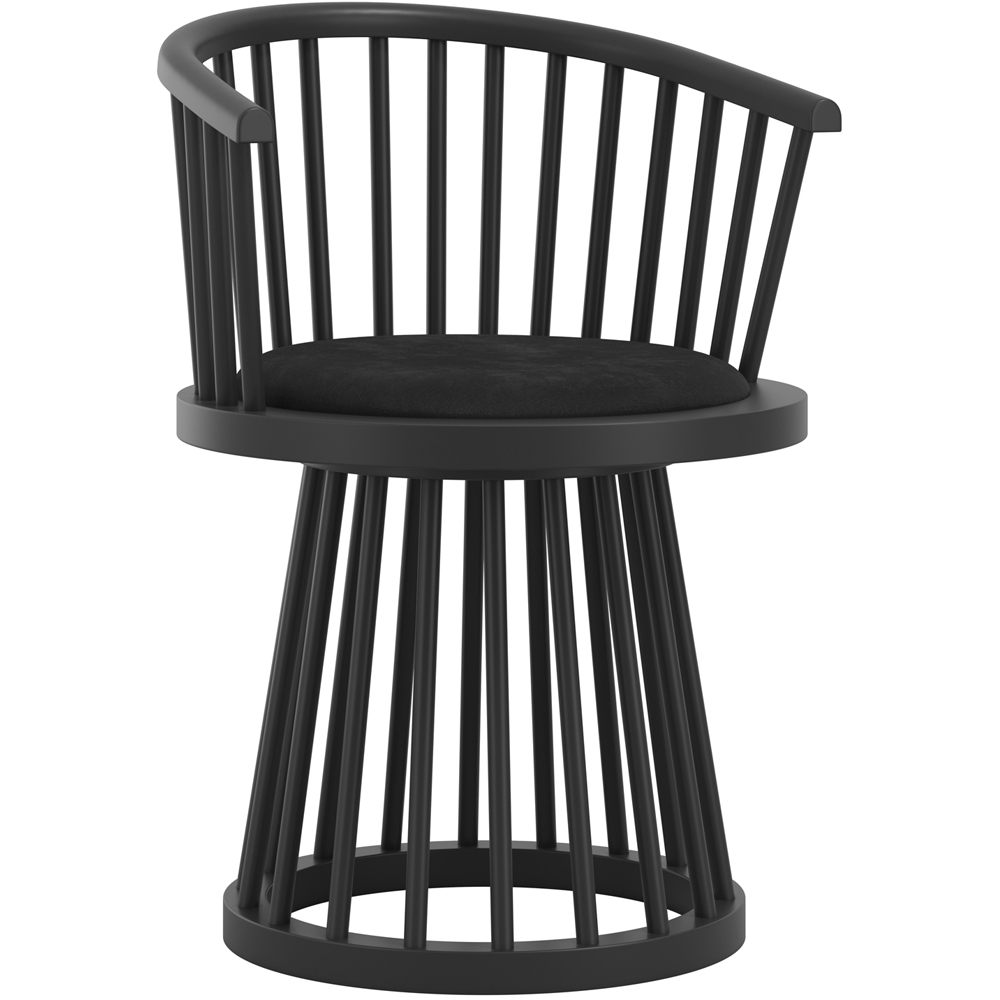 LPD Home Lina Black and Black Dining Chair Image 2