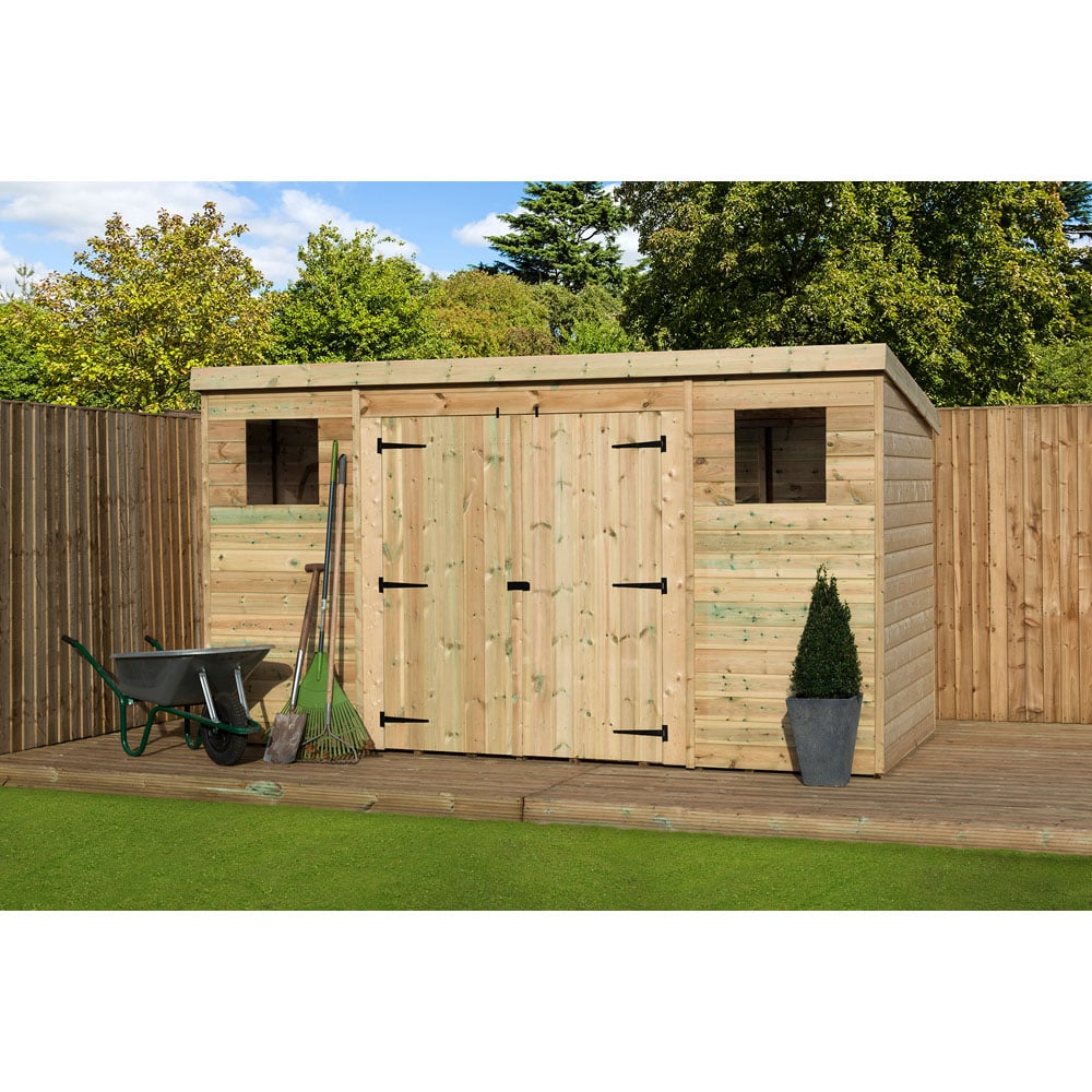 Empire Sheds 5000 14 x 3ft Double Door Tongue and Groove Pent Garden Shed Image 3