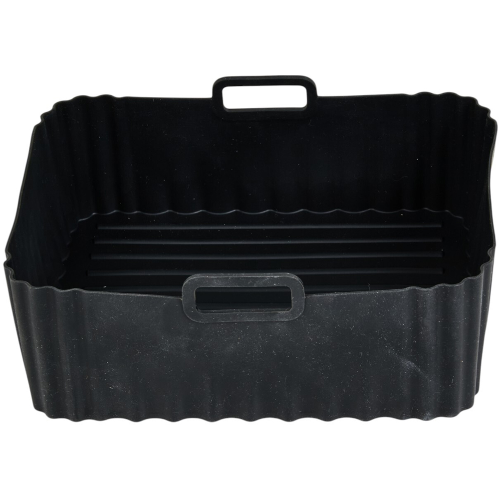 Set of 2 Kitchen Master Silicone Rectangular Airfryer Liners Black Image 6