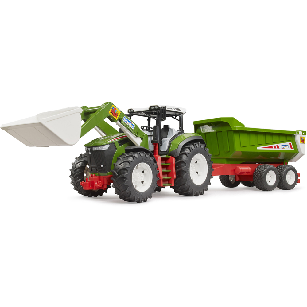 Bruder Kids ROADMAX Tractor with Front Loader and Tipping Trailer Playset Model Image 3