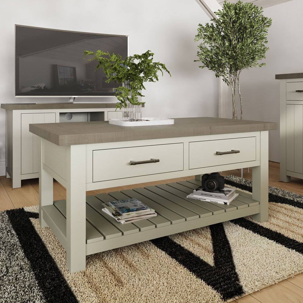 FWStyle Purbeck Truffle Storage Coffee Table Image 6