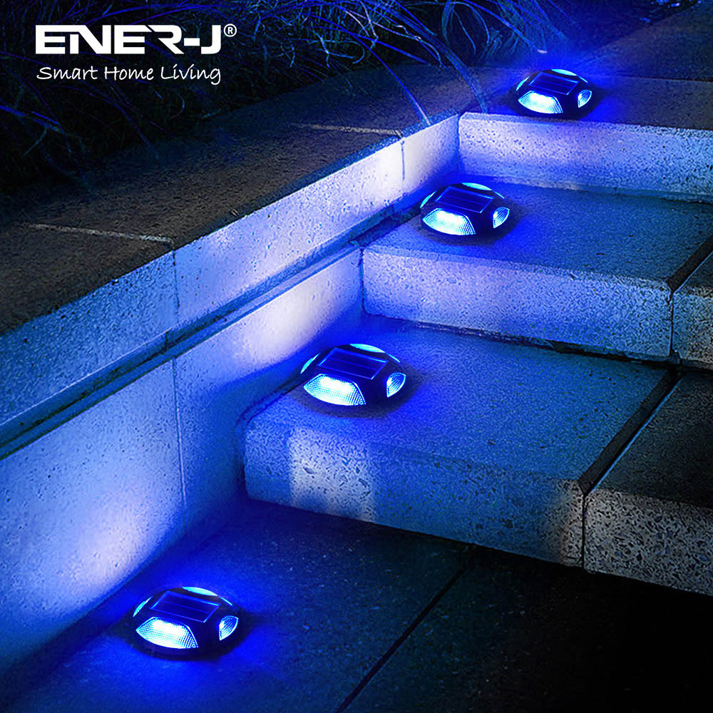 ENER-J 6000K+Blue Colour Switchable Solar Decking Garden Light 2 Pack Image 3