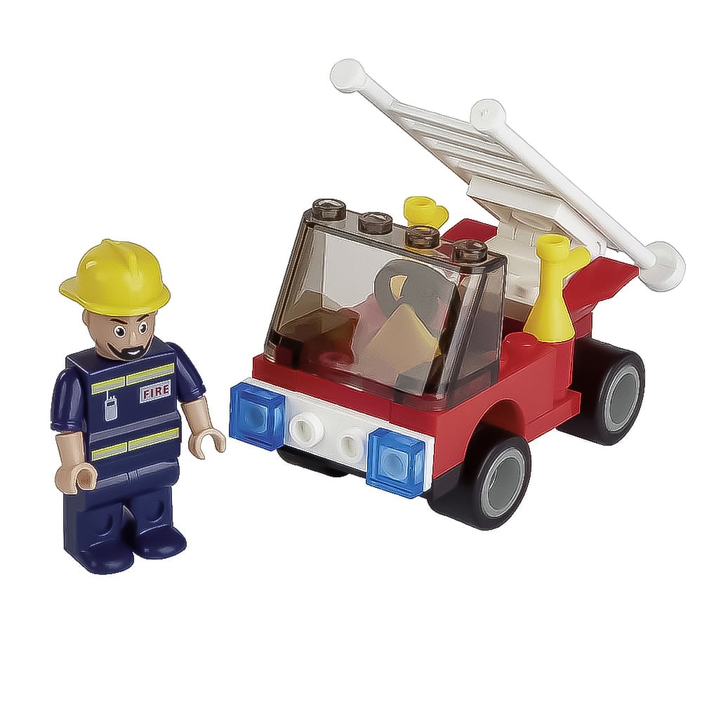 Single wilko Blox Emergency Vehicle Starter Set in Assorted styles Image 4
