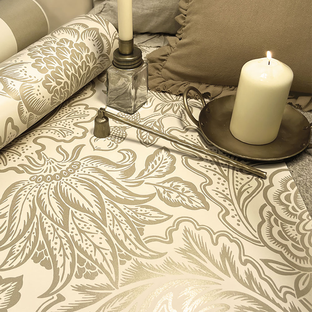 Belgravia Decor Fernhurst Floral Trail Beige Wallpaper Image 2