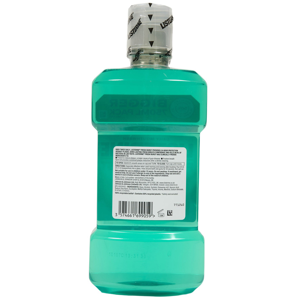 Listerine 750ml Mouthwash Cool & Fresh Image 5