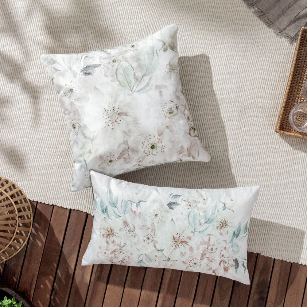Evans Lichfield Canina Off White Floral Polyester Cushion 30 x 50cm Image 5