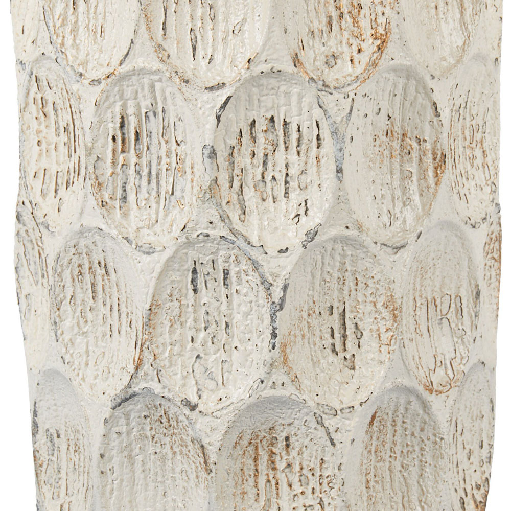 Isla Tall Metal Vase 54cm - White Image 3