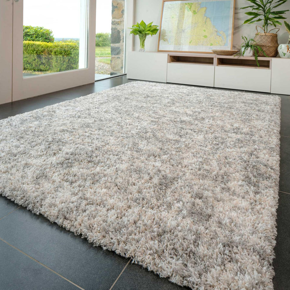Kukoon Kinsale Grey Multicolour Shaggy Mottled Rug 160 x 230cm Image 1