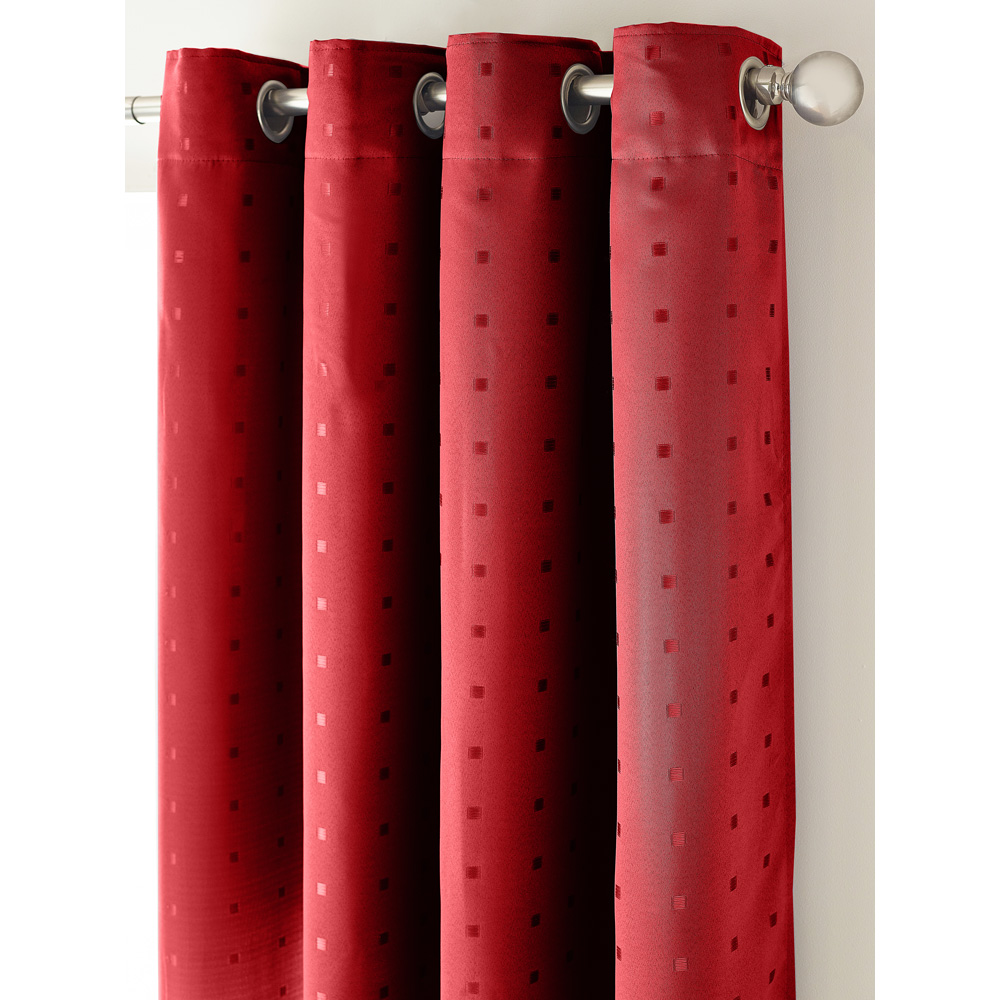 Alan Symonds Madison Red Ring Top Curtain 229 x 274cm Image 2
