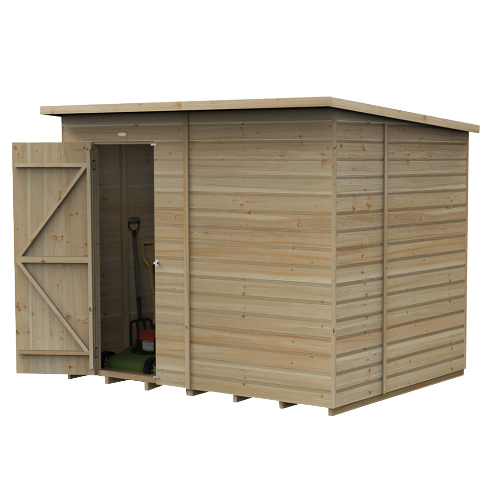 Forest Garden 8 x 6ft Beckwood Pent Shed Image 1