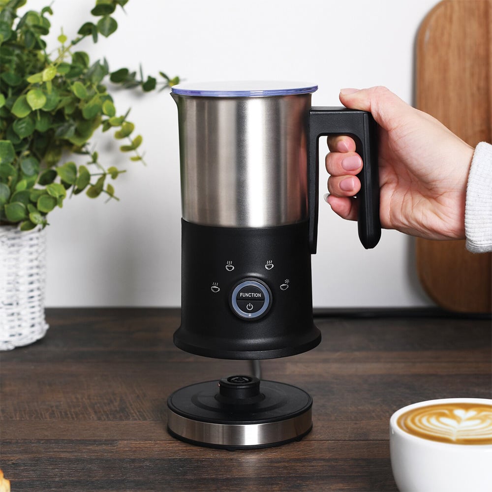 Kitchen Master Stainless Steel Milk Frother with LED Indicator Black and Silver Image 2