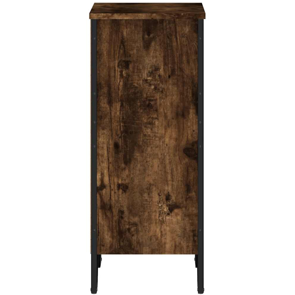 vidaXL 2 Shelf Smoked Oak Bookcase Image 4