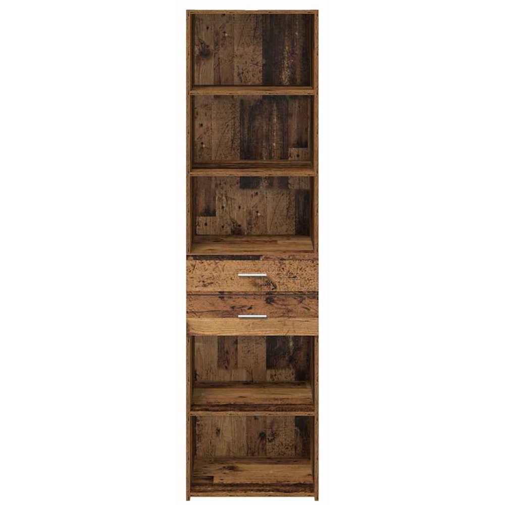 vidaXL 2 Drawer 5 Shelf Old Wood Highboard Image 5