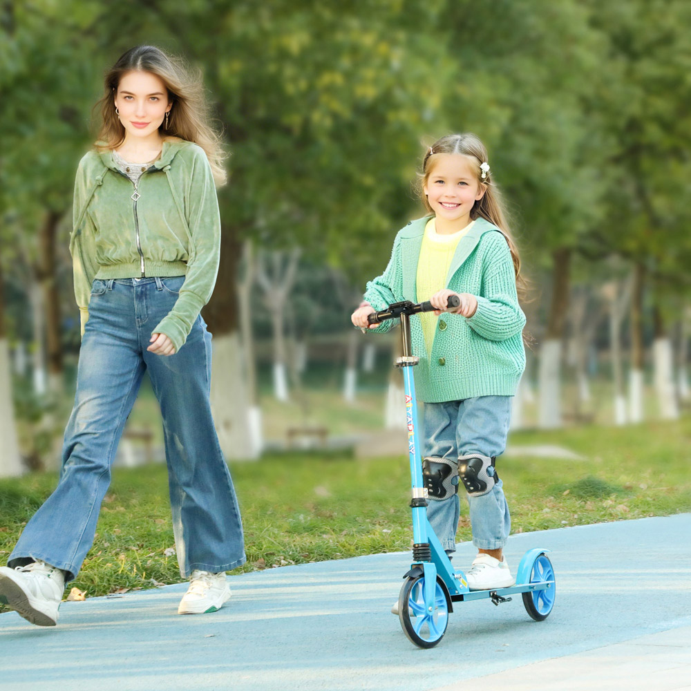 Tommy Toys AIYAPLAY Blue Adjustable Handlebar Foldable Kids Kick Scooter Image 2