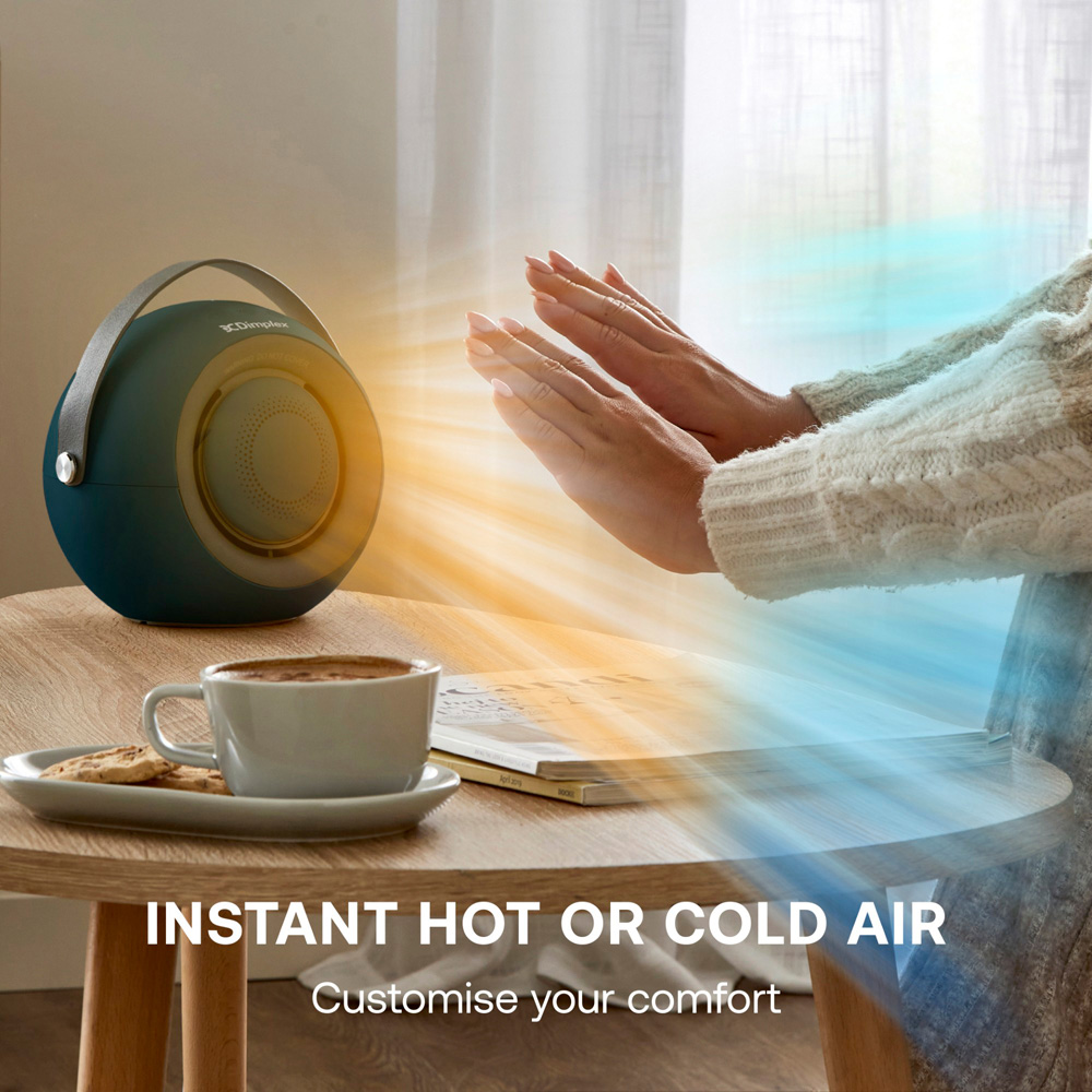 Dimplex Desk Friend Blue Personal Fan Heater with Detachable Handwarmer 400W Image 3