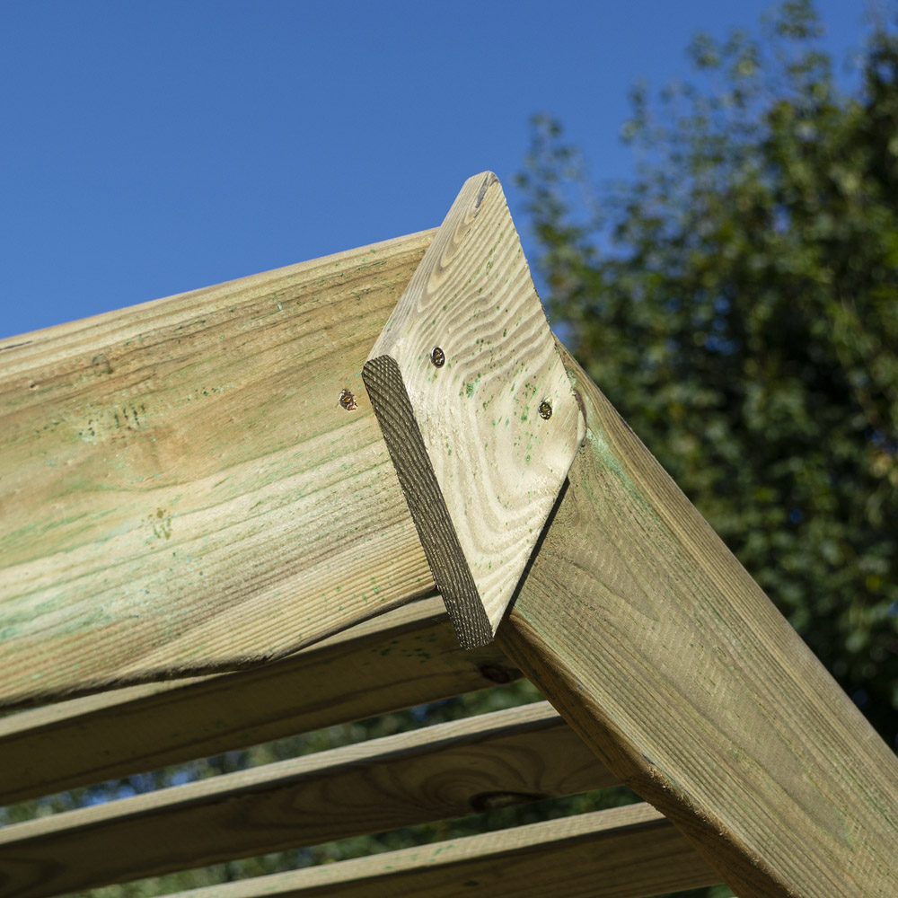 Rowlinson Stretton 2 Seater Natural Arbour with Slatted Roof Image 8