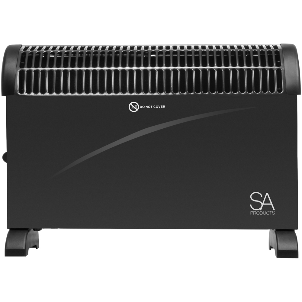 Black Electric Convector Radiator with 3 Heat Settings Image 2