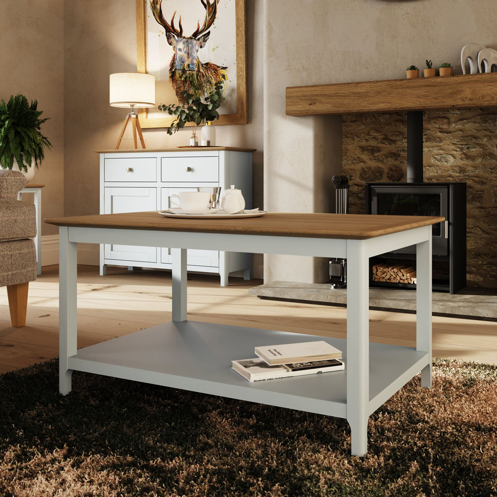FWStyle Taberno Linen Coffee Table Image 5