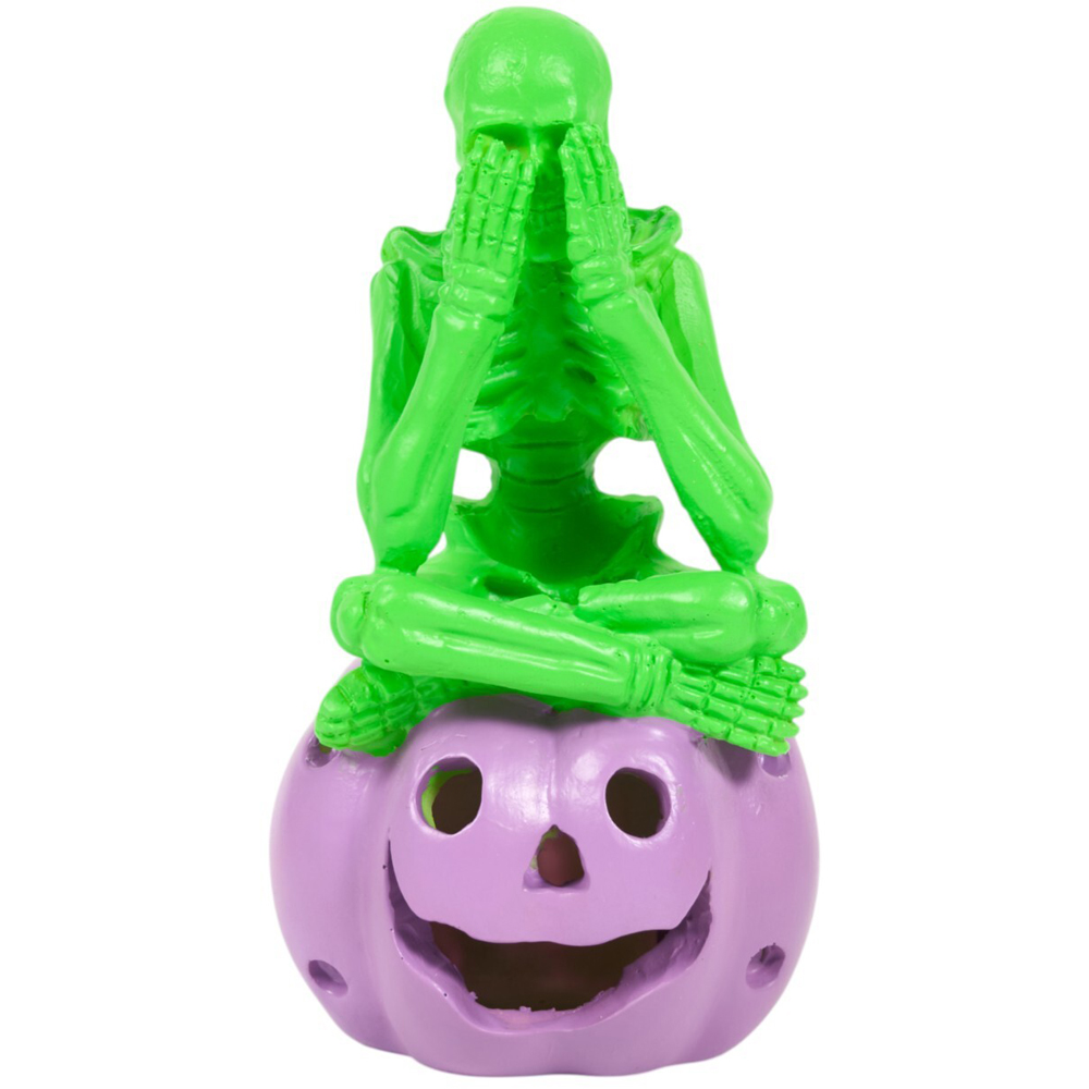 Neon Sitting Skeleton Image 7