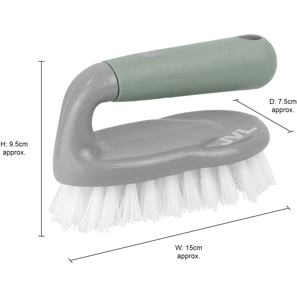 JVL Cleaning Caddy Soap Dispenser Refill Head Scrubbing Brush Microfibre Cloth Mitt Squeegee Set Image 2