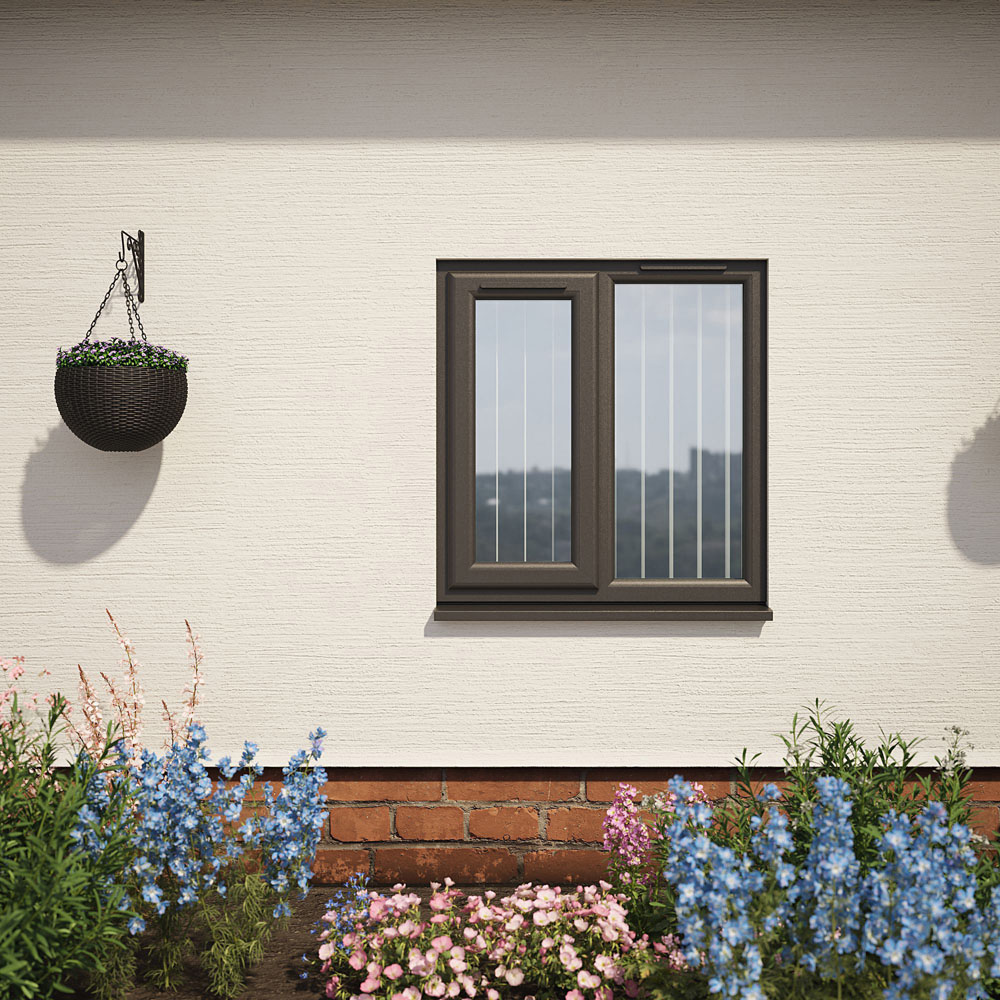 Crystal Black and White LH Side Hung Next to a Fixed Clear Triple Glazed Window 905 x 965mm Image 5