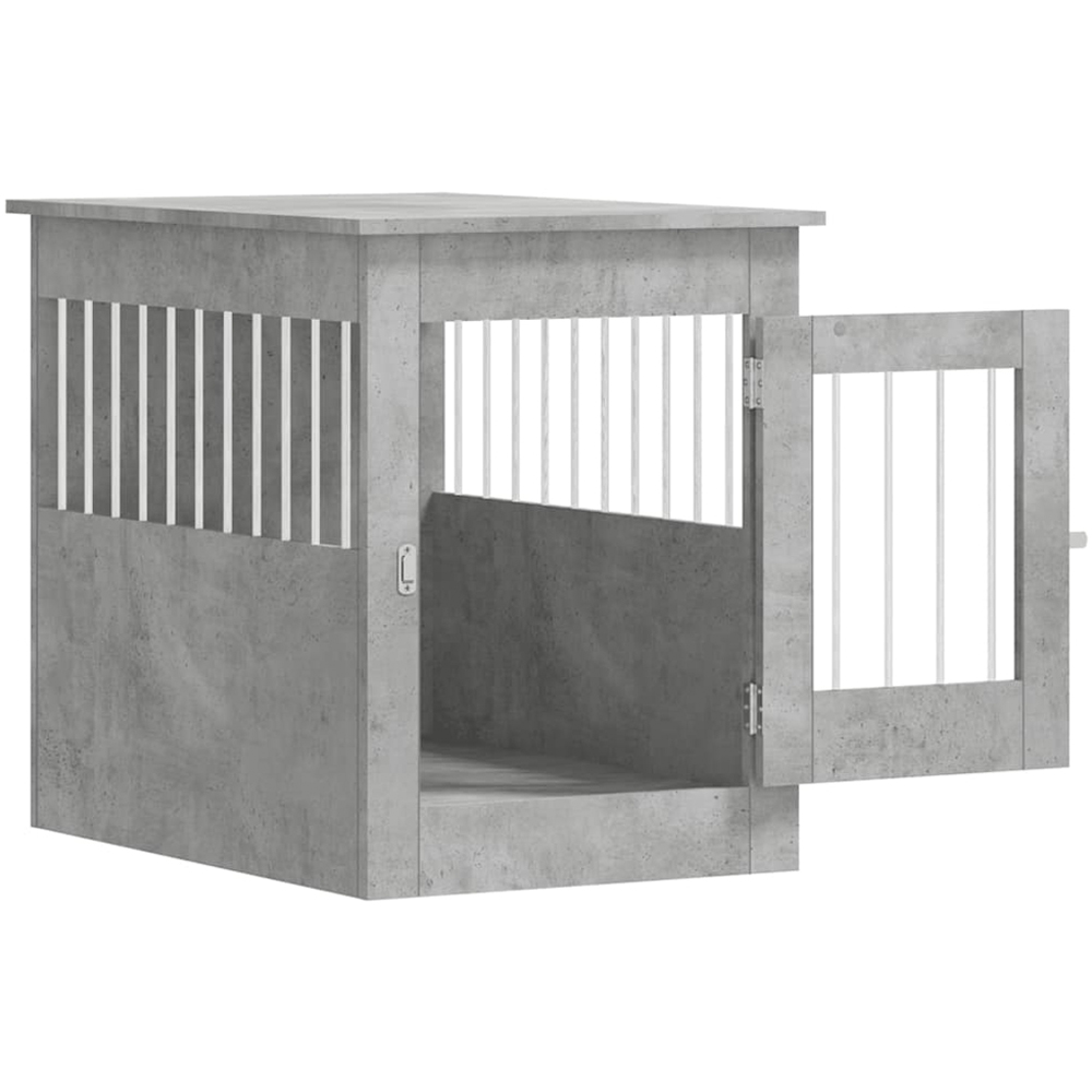 vidaXL Concrete Grey Engineered Wood Dog Crate Furniture 68 x 55 x 80cm Image 6