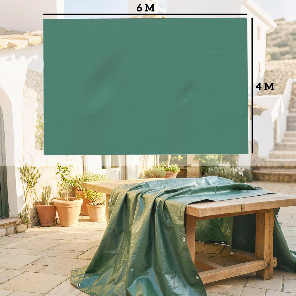 Outsunny 4 x 6m Green PE Waterproof Tarpaulin Image 9