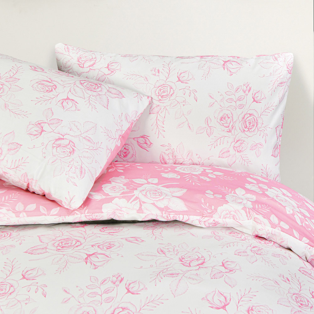 Smart Living King Size Floral Toile Duvet Set Image 4
