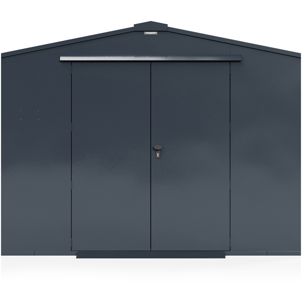 Asgard Garrison Secured by Design 10 x 11ft Grey Metal Workshop Shed with Floor and 5 Point Locking Image 3