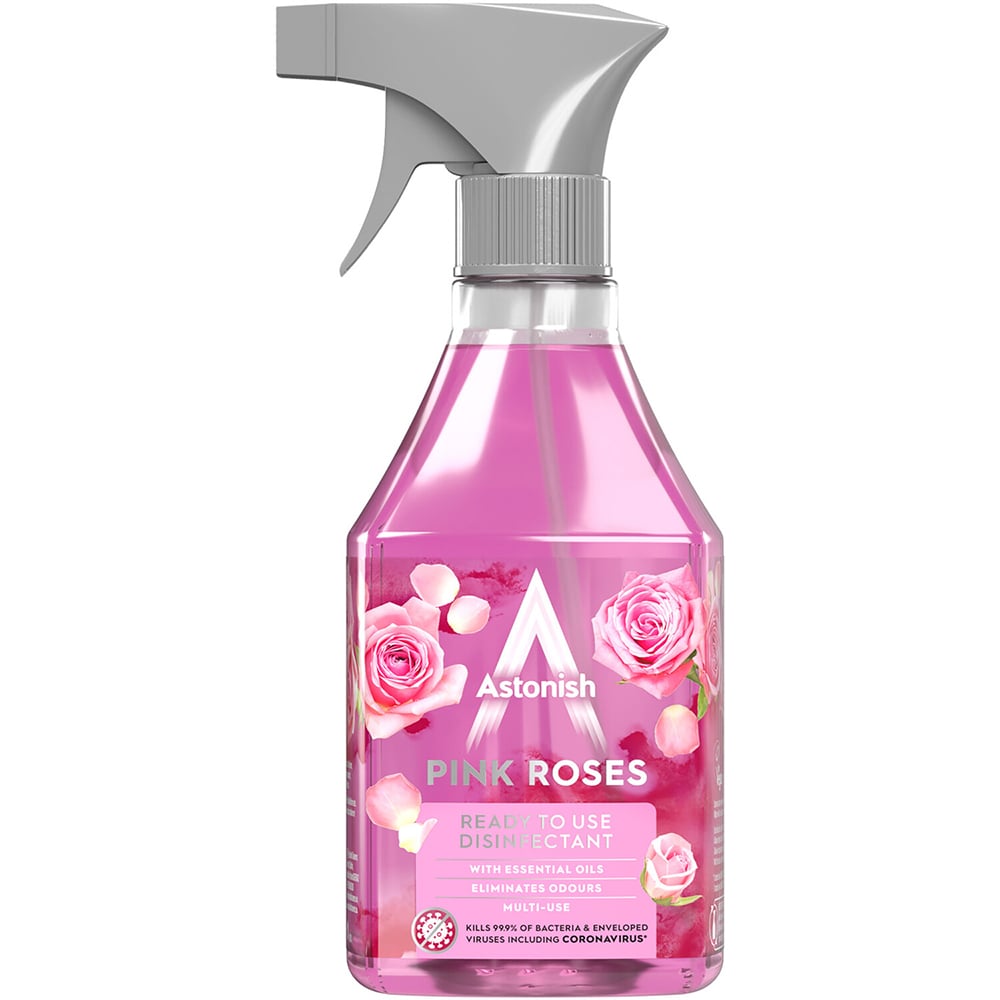 Astonish Ready to Use Pink Roses Disinfectant Trigger Spray 550ml Image