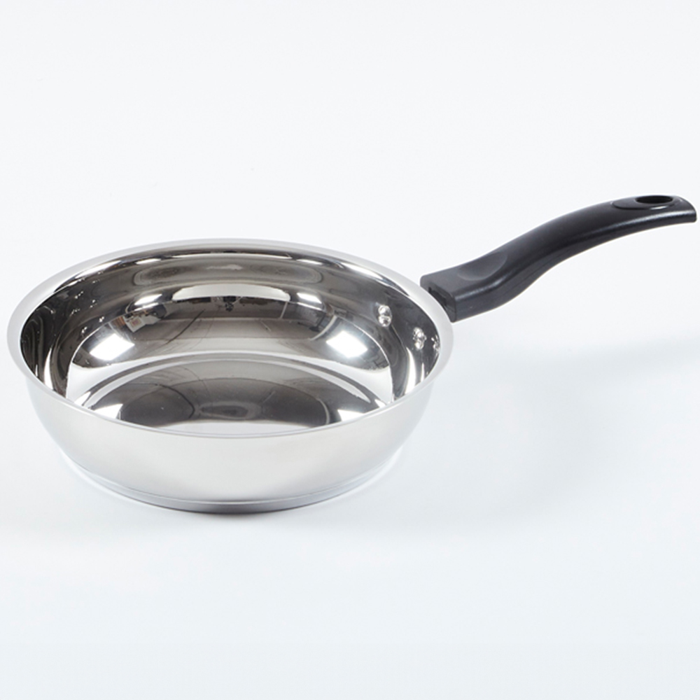 Highlands Homeware 24cm Stainless Steel Fry Pan with Steel Lid Image 2