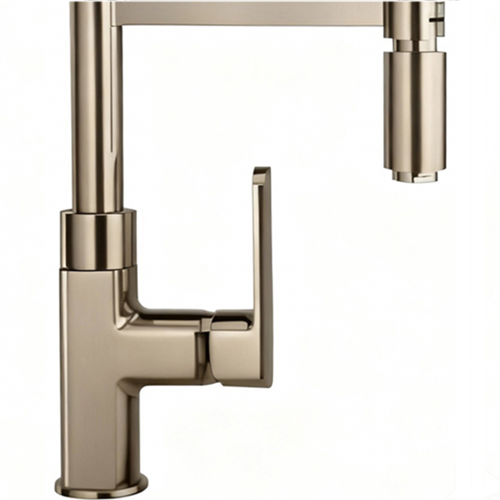 Piralla Novo Brushed Nickel Mono Spring and Swivel Sink Spout Image 2