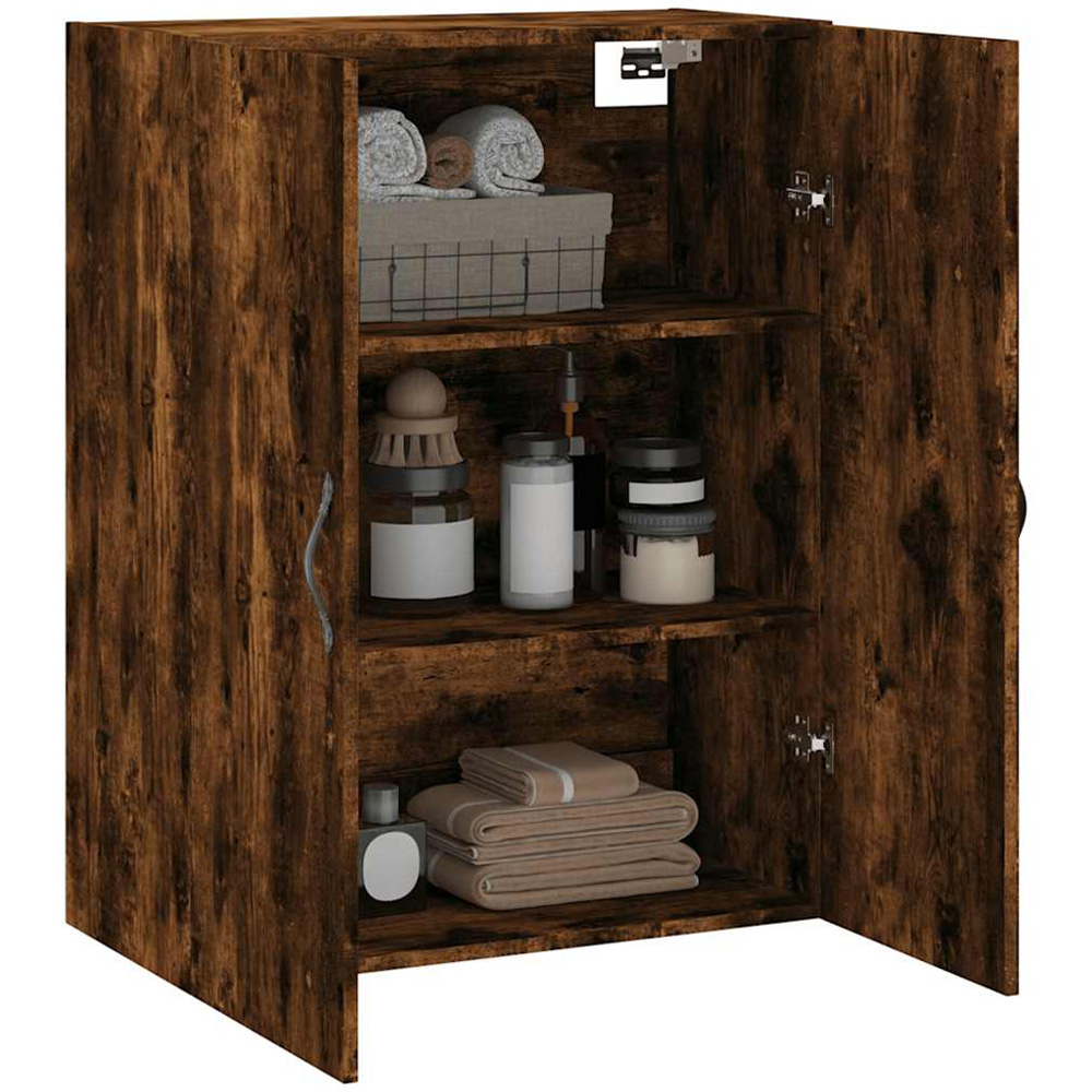 vidaXL 2 Door Smoked Oak Wall Mounted Cabinet Image 5
