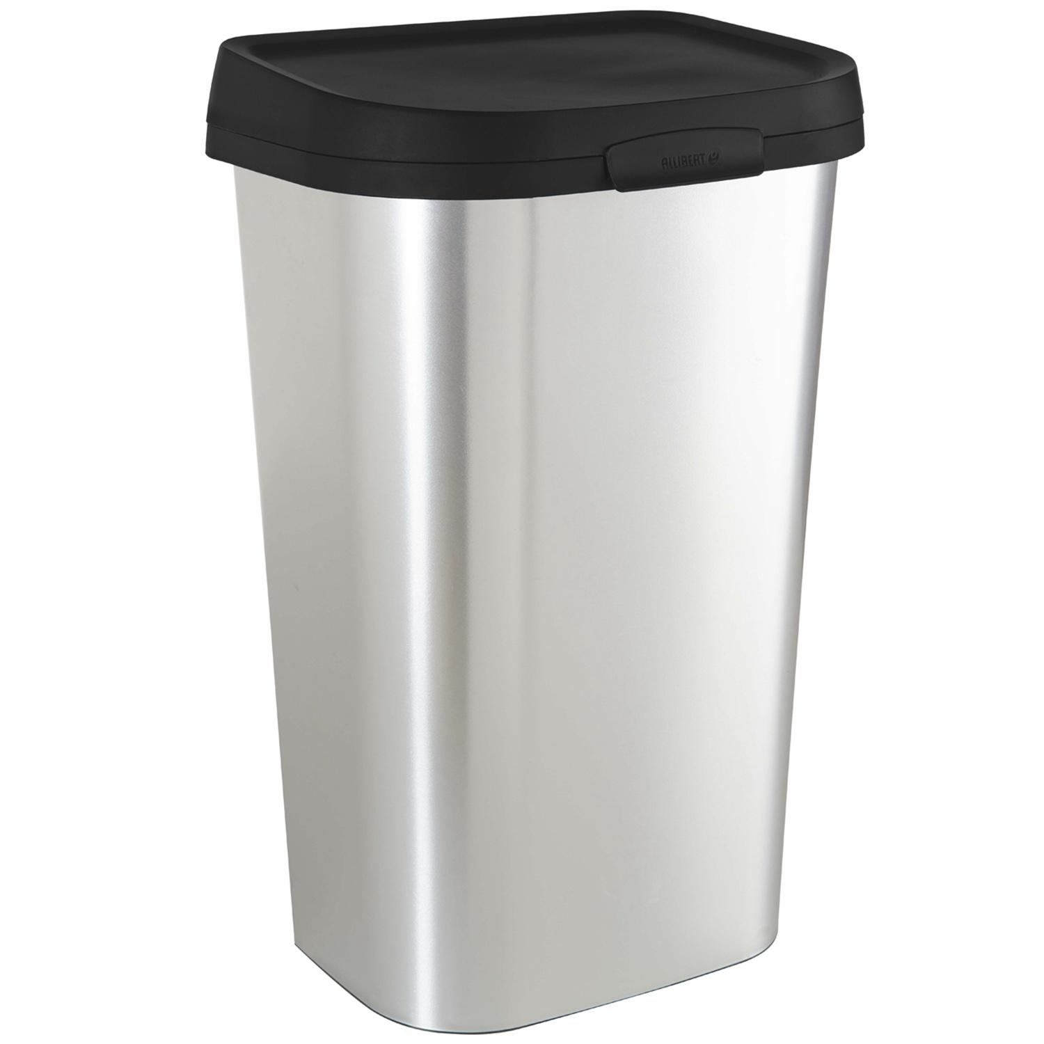 Curver Metal Effect Silver Mistral Swing Bin 50L Image 1