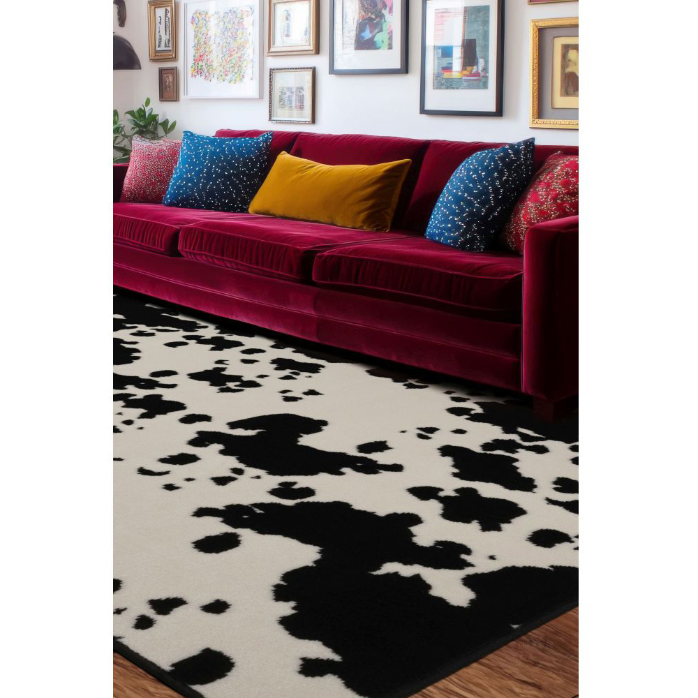 Homemaker Maestro Monochrome Cow Print Rug 160 x 230cm Image 5