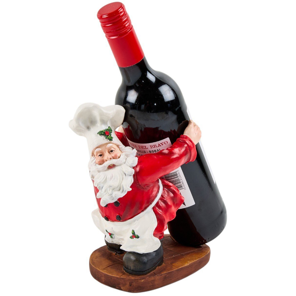 Chef Santa Wine Bottle Holder Image 1