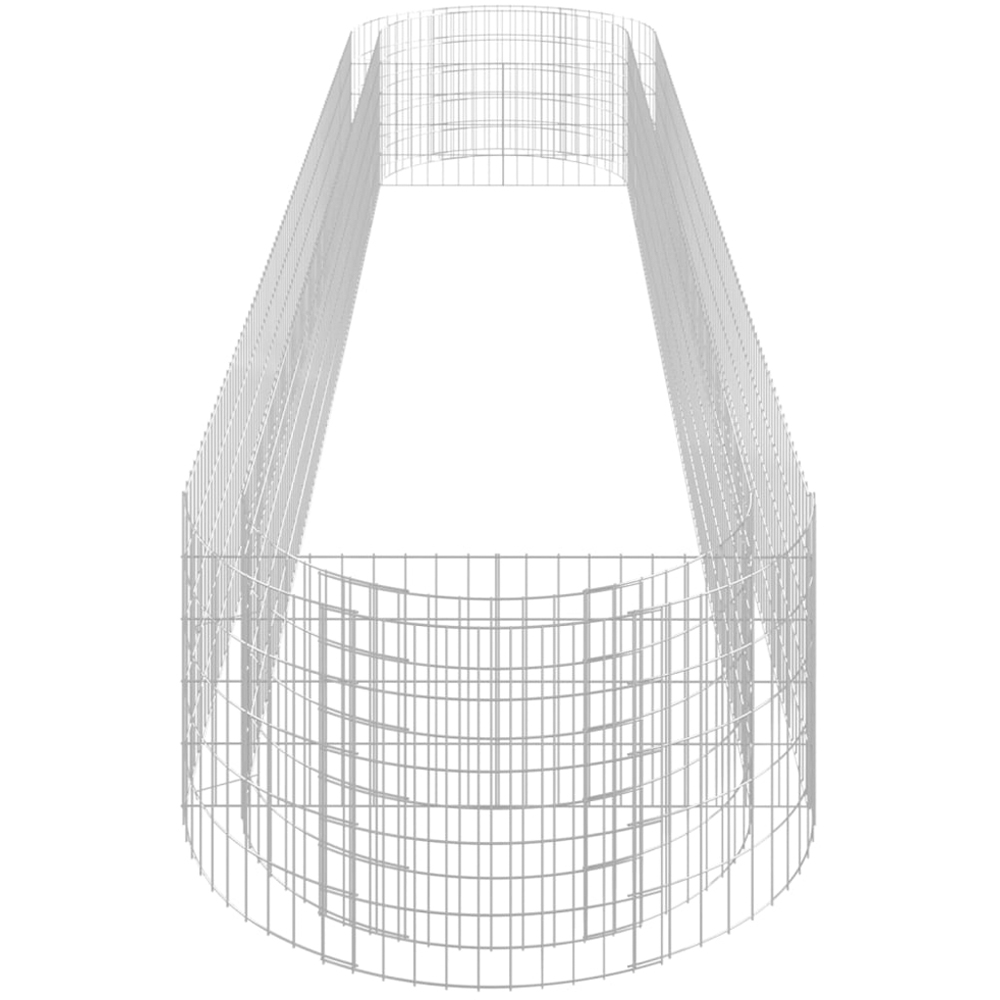 vidaXL Silver Galvanised Iron Gabion Raised Bed 500 x 100 x 50cm Image 3