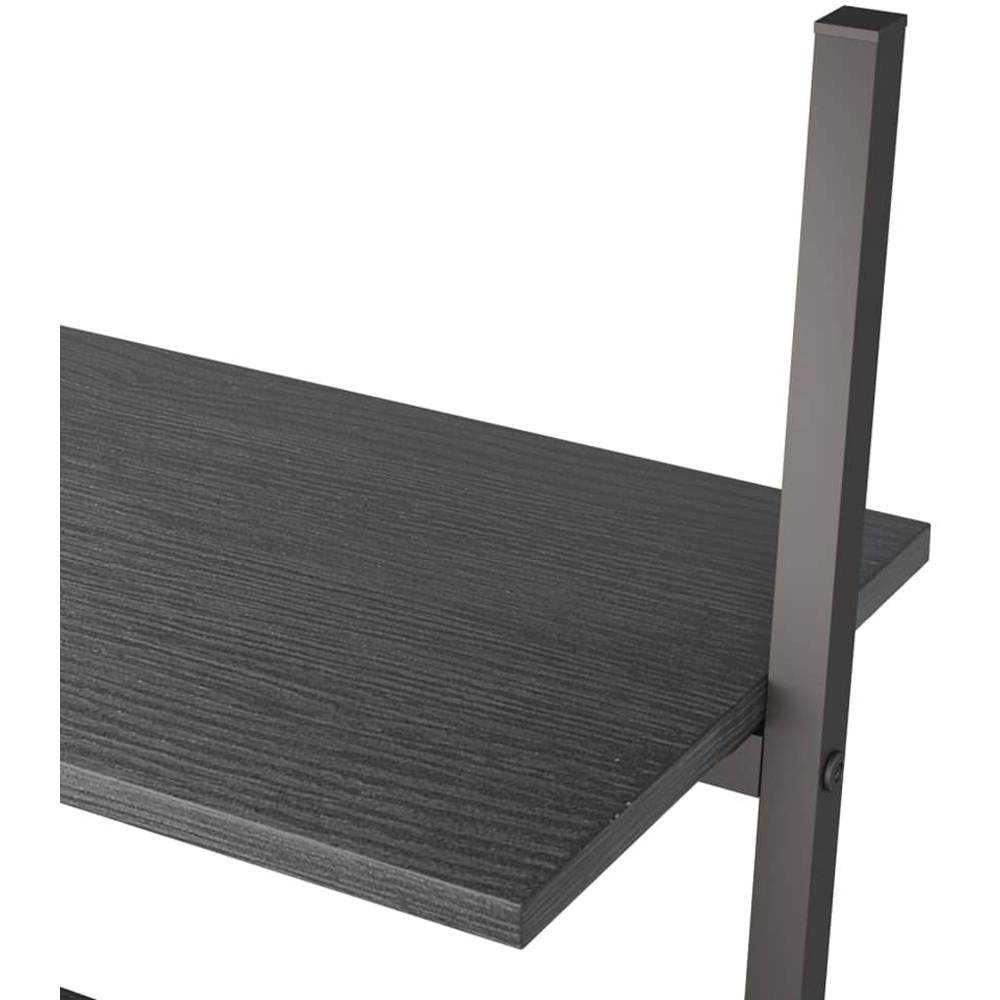 vidaXL 4-Tier Black Tall Leaning Shelf Image 5