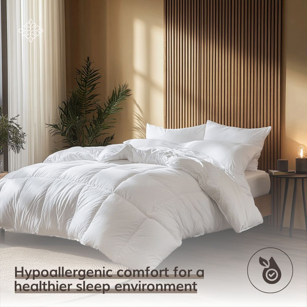 Opulent Home Single White Extra Warm Winter Duck Feather and Down Duvet 15 Tog Image 3