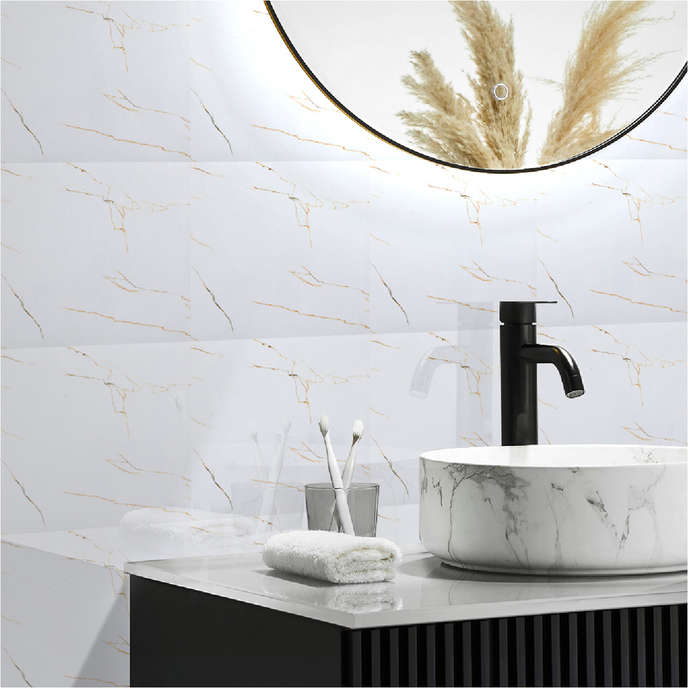 Living and Home 10 Piece Diagonal Veins Self Adhesive PVC Flooring Tile 30 x 30cm Image 5