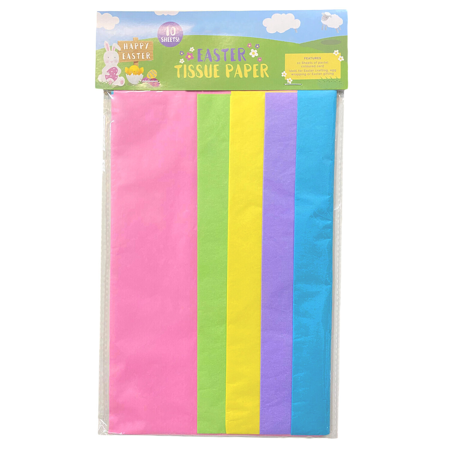 Easter Pastel Tissue Paper 10 Sheets Image