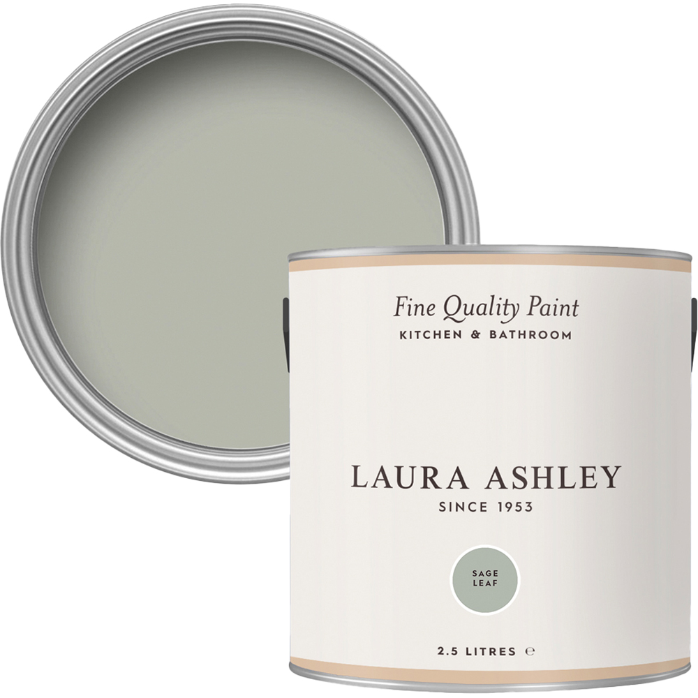 Laura Ashley Kitchen and Bathroom Sage Leaf Emulsion Paint 2.5L Image 1
