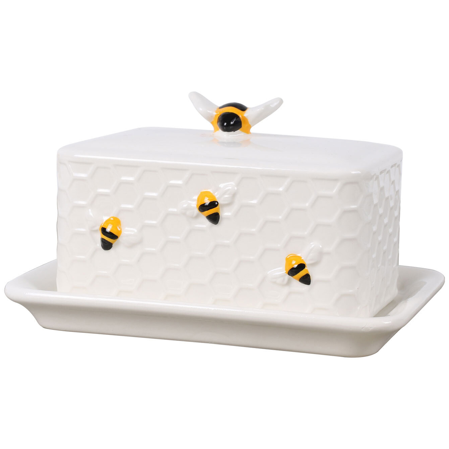 Honeycomb Butter Dish Image 1