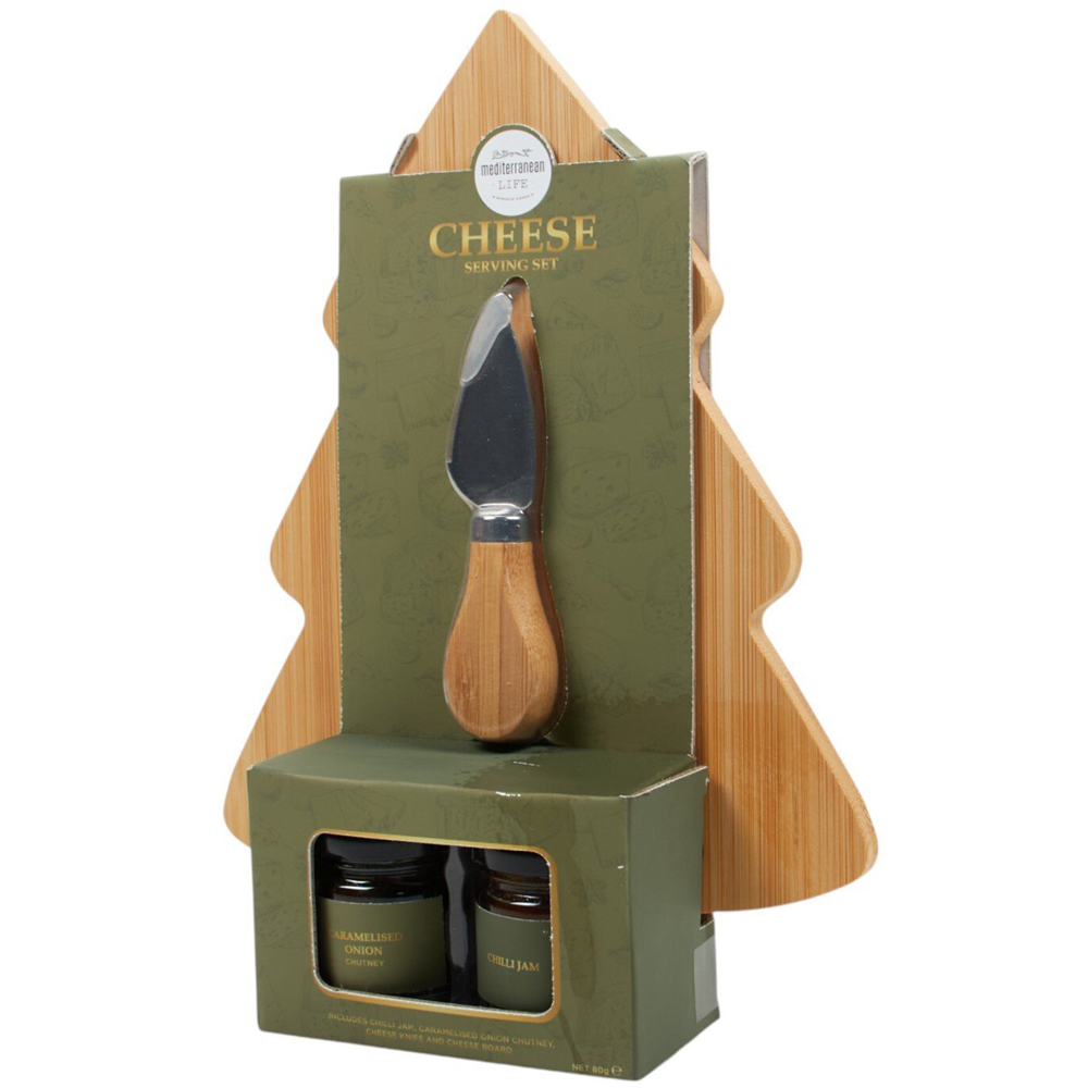 Christmas Tree Cheeseboard and Chutney Set Image 2
