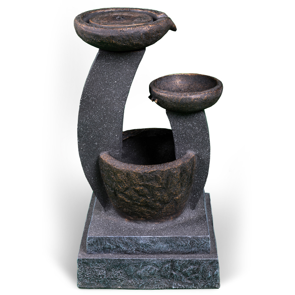 MDA Designs Shinto Garden Outdoor Water Feature with LED Lighting Image 4